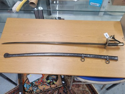 Lot 1296 - A 19th century French cavalry sabre with iron...