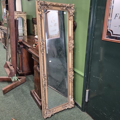Lot 472 - A Victorian style large wall mirror 168 x 58cm