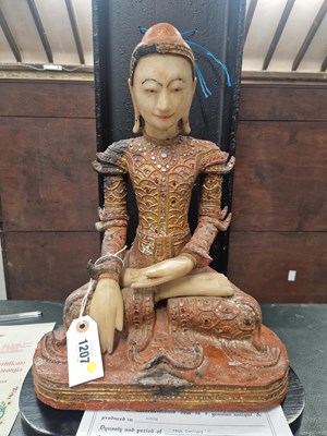 Lot 1207 - An 18th century Burmese (Myanmar) red lacquer...