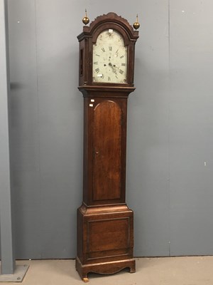 Lot 1214 - A 19th century oak long case clock by Charles...