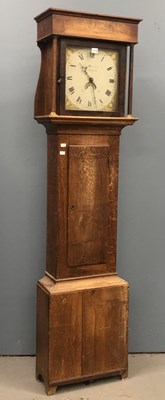 Lot 1216 - A 19th century oak cased 30 hour clock by...