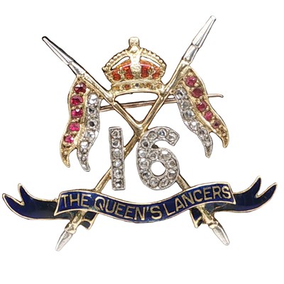 Lot 1007 - An antique sweetheart / regimental style...