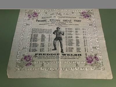 Lot 1239 - Boxing: a paper panel commemorative of Freddie...