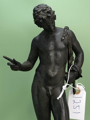 Lot 1251 - A late 19th century bronze figure of Narcissus...