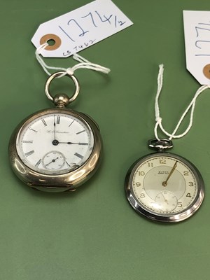 Lot 1274 - A Buren open faced pocket watch together with...