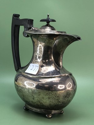 Lot 1277 - A silver coffee pot by Viners, Sheffield 1927,...