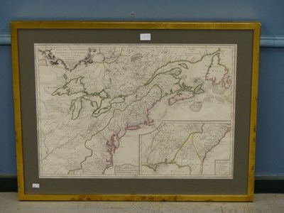 Lot 1288 - A 1756 French map of the French and English...