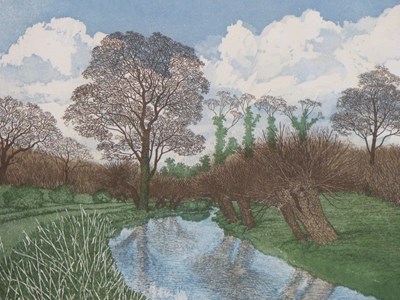 Lot 1325 - J W Winkelman (contemporary), 'Evenlode',...