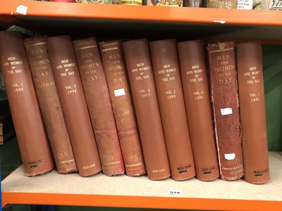 Lot 510 - Ten late 19th century volumes 'Men and Women...