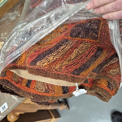 Lot 23 - A large wall hanging crewel work panel. 240 x...