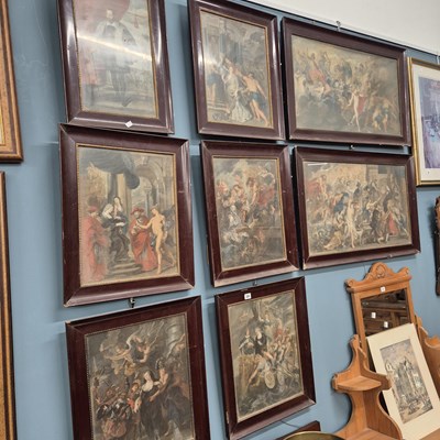 Lot 24 - A group of eight 19th century handcoloured...