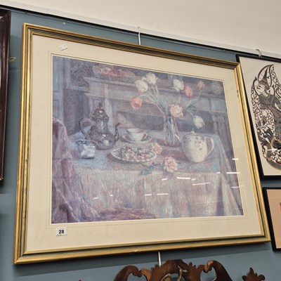 Lot 28 - A large furnishing print in gilded frame