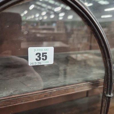 Lot 35 - A late Georgian mahogany secretaire bookcase H...