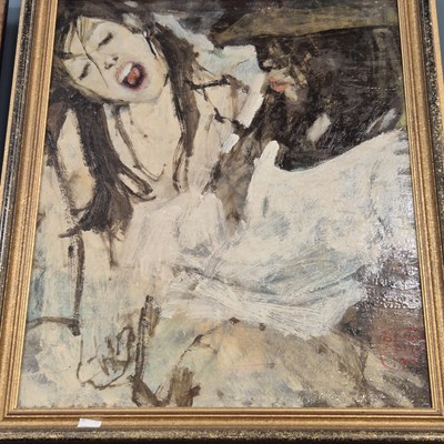 Lot 46 - Brian Davis (mid 20th century) two oil...