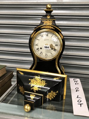 Lot 564 - A Neuchatel style clock and bracket gilt with...