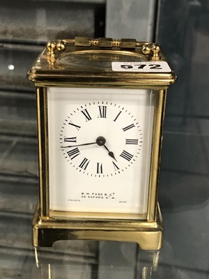 Lot 572 - A carriage timepiece