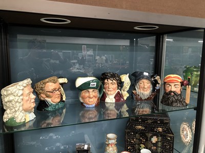 Lot 585 - Six Doulton character jugs to include...