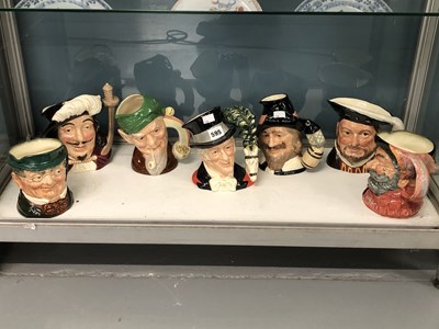 Lot 595 - Seven Doulton character jugs