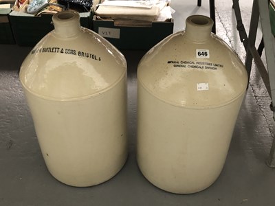 Lot 646 - Two grey Doulton stoneware jars for Robt...