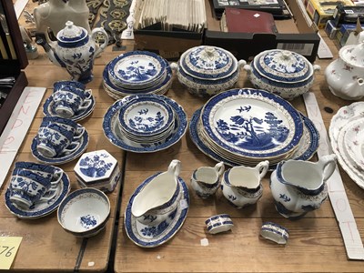 Lot 654 - A Booths old willow pattern dinner and coffee set