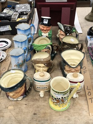 Lot 695 - Six Doulton character jugs, sherry and port ...