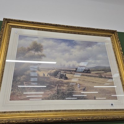 Lot 68 - After John Breckon, a large gilt framed print...