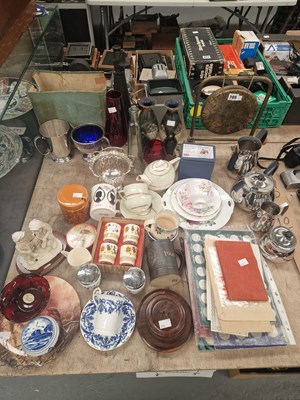 Lot 705 - A pair of Doulton vases,a table top gong,...