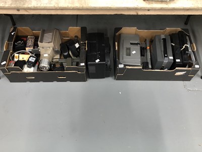 Lot 711 - Slide and cine projectors, a Polaroid camera,...
