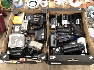 Lot 712 - A collection of cine cameras, by Eumig, Agfa,...