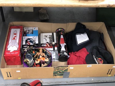 Lot 721 - Two rocket shaped lava lamps, Star Wars and...