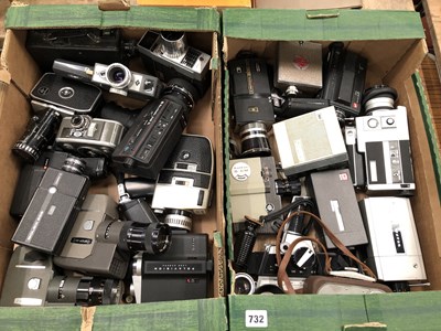 Lot 732 - A collection of cine cameras by Braun, Rolex,...