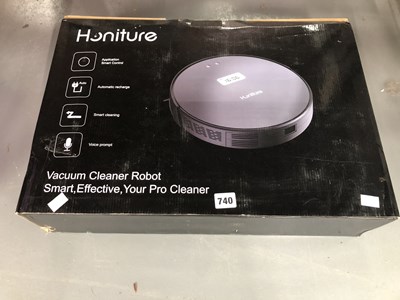 Lot 740 - A boxed Honiture robot vacuum cleaner