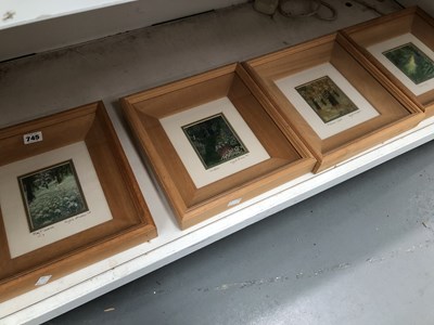 Lot 745 - Sybil Moses, four painted and embroidered...