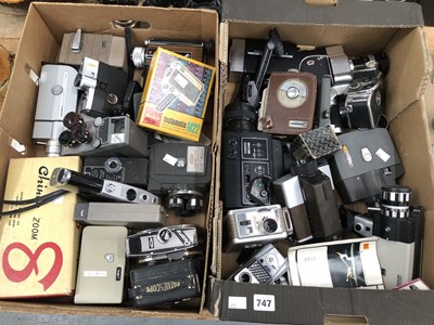 Lot 747 - A collection of cine cameras by Chinon, Kodak...