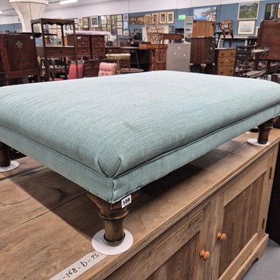 Lot 109 - A large banquette stool. H 33cm W 118cm D 82cm