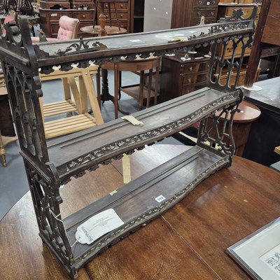 Lot 112 - A Georgian mahogany Chippendale design three...