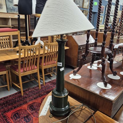 Lot 124 - A toleware table lamp