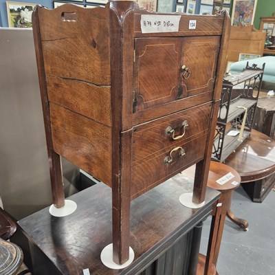Lot 134 - A George III mahogany night stand