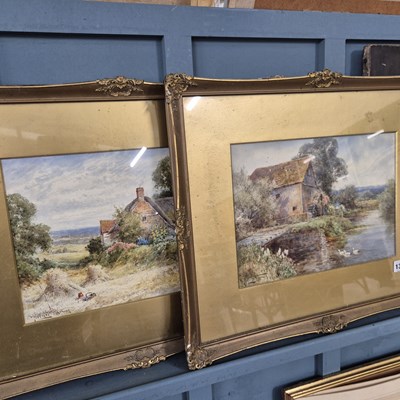 Lot 139 - Two antique watercolours signed Sylvester...