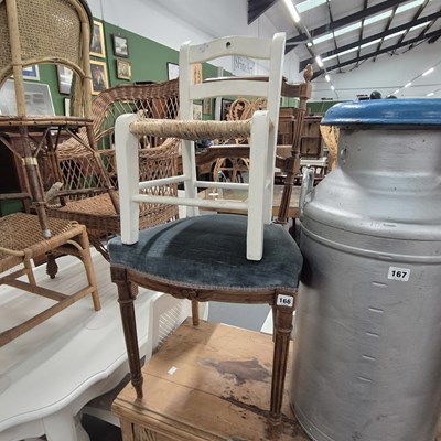 Lot 166 - A pair of stools, an Edwardian side chair and...