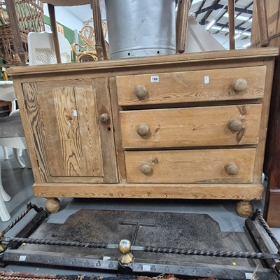 Lot 168 - A small Victorian pine dresser H 81cm W 115cm...
