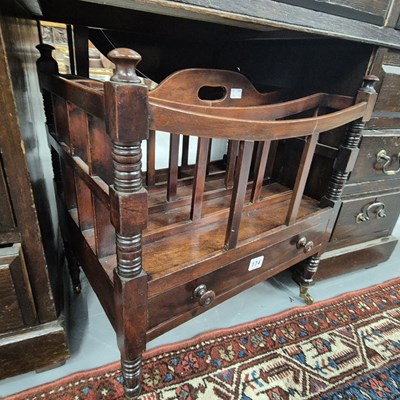 Lot 174 - A 19th century mahogany Canterbury