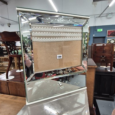 Lot 199 - A mirrored wall cabinet etc.