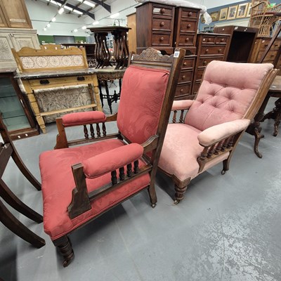 Lot 227 - Two Victorian armchairs