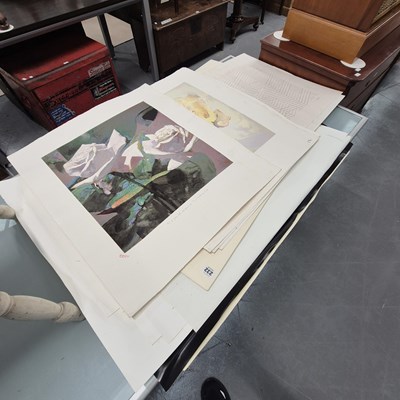 Lot 232 - A large folio of prints and pictures,...