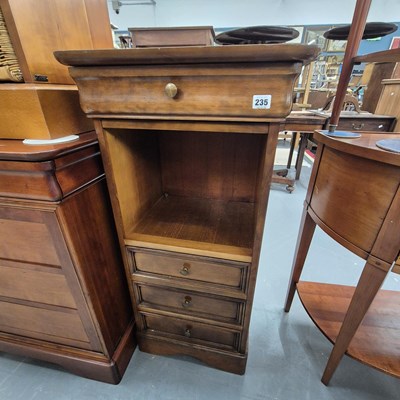 Lot 235 - A French style bedside cabinet