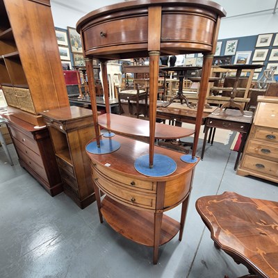 Lot 236 - Two demi lune hall tables