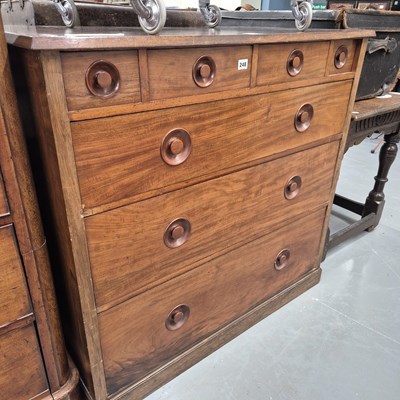 Lot 248 - A small mahogany chest of drawers with...