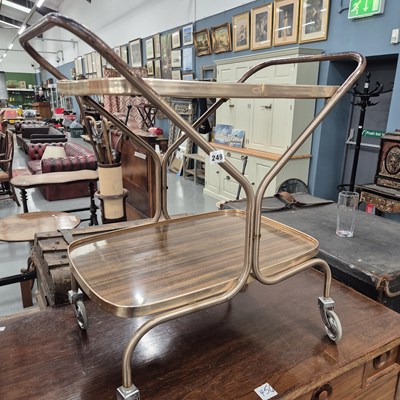 Lot 249 - A retro drinks trolley