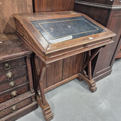 Lot 256 - A Victorian Davenport desk H 80cm W 77cm D 66cm